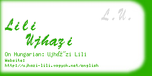 lili ujhazi business card